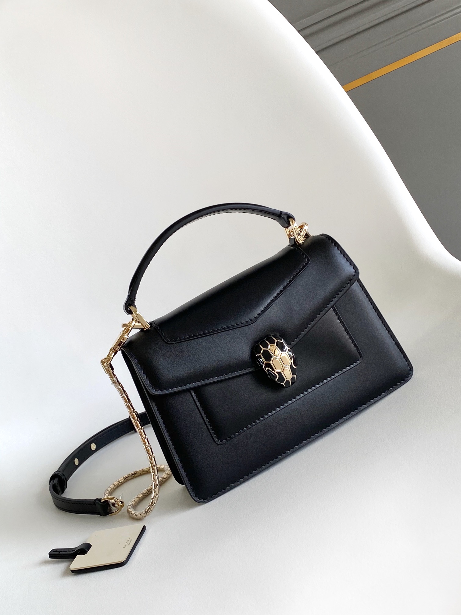 Bvlgari Serpenti Forever Mini Top Handle Black